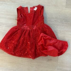 Cat & Jack Red Sequin Formal Dress